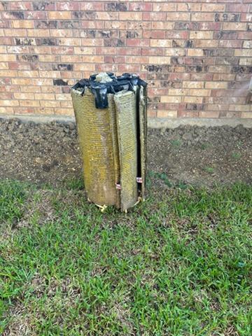Dirty pool filters before cleaning