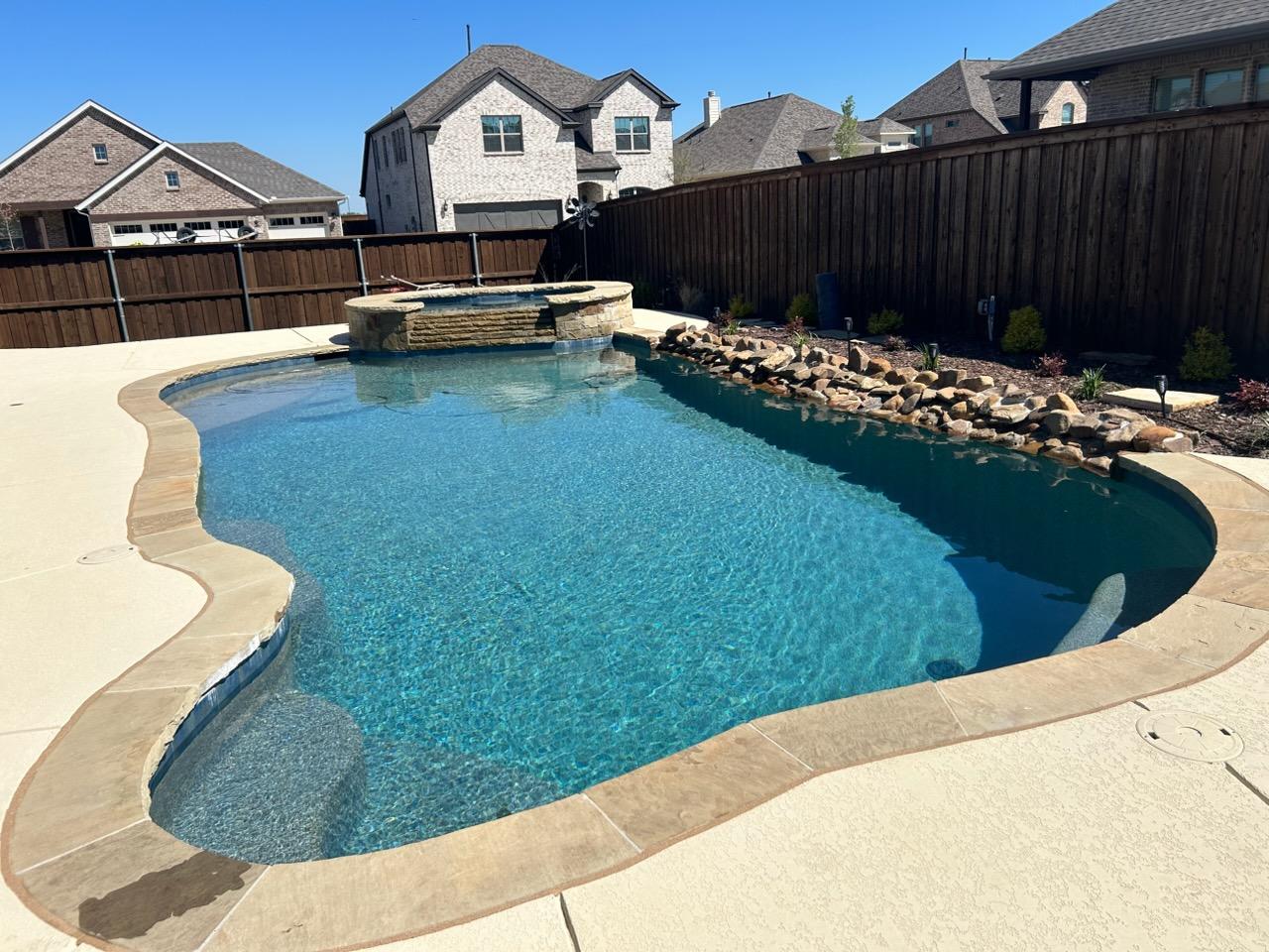 Clean residential pool after service